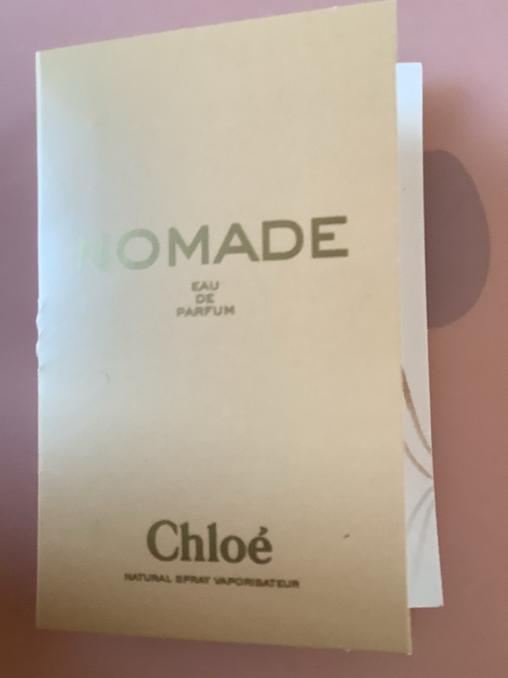 Chloé Nomade Sample Card - Cream and Pink perfume sample - Picture 2 of 3